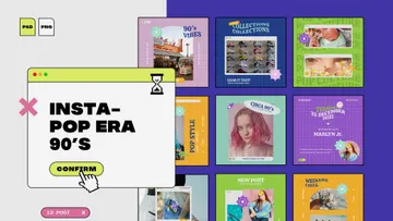 INSTA-POP 90s Instagram Templates