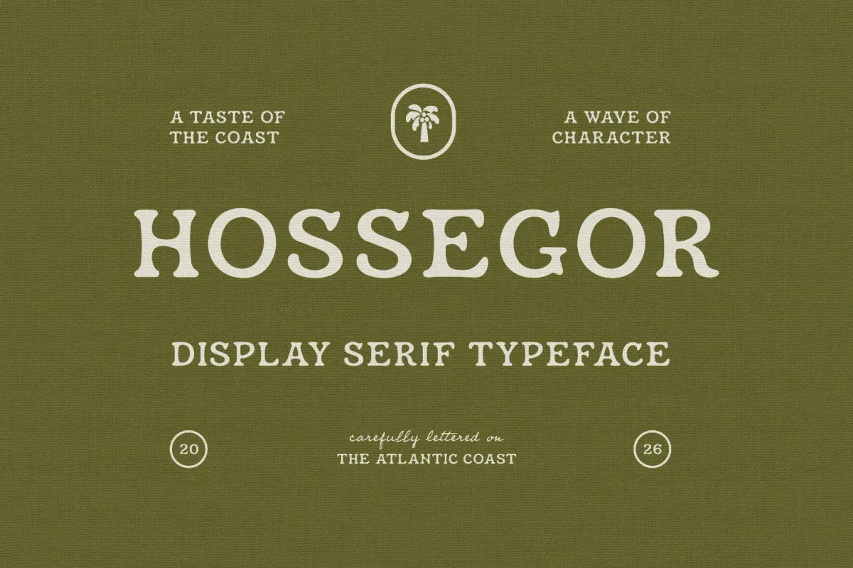 Hossegor - Retro Surf Serif Display