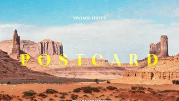 Authentic Postcard Photo Effect