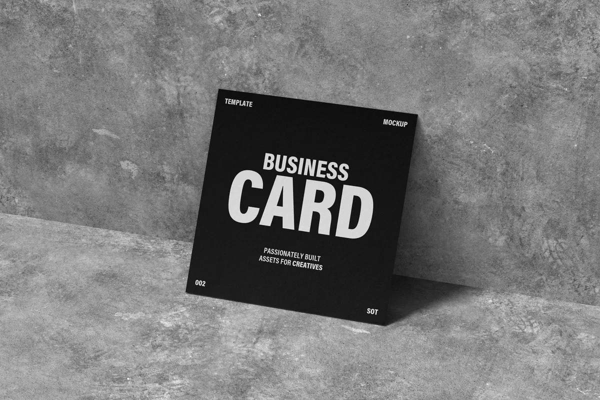 Square Business Card Mockup