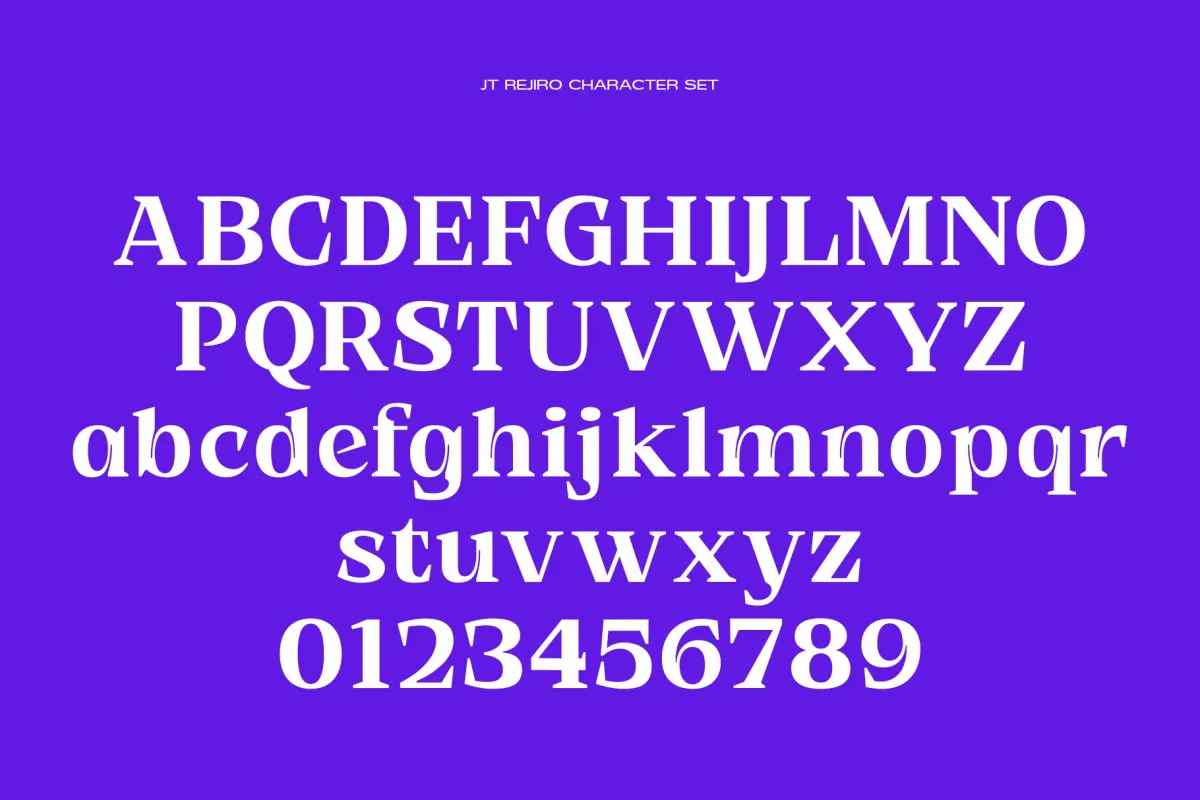JT Rejiro - Sharp Serif Display Font Family