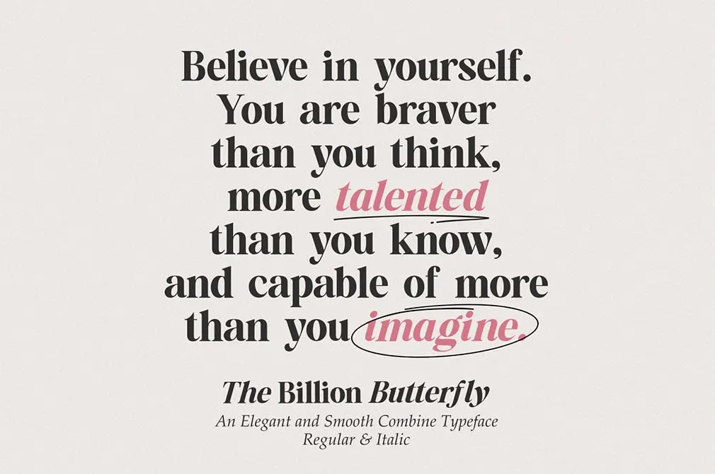 The Billion Butterfly Serif