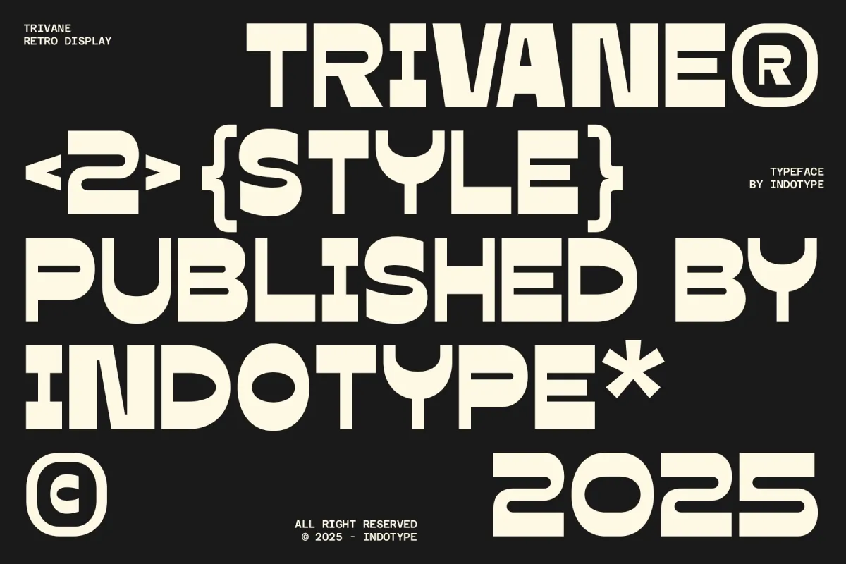 Trivane - Bold Reverse Contrast Display Font