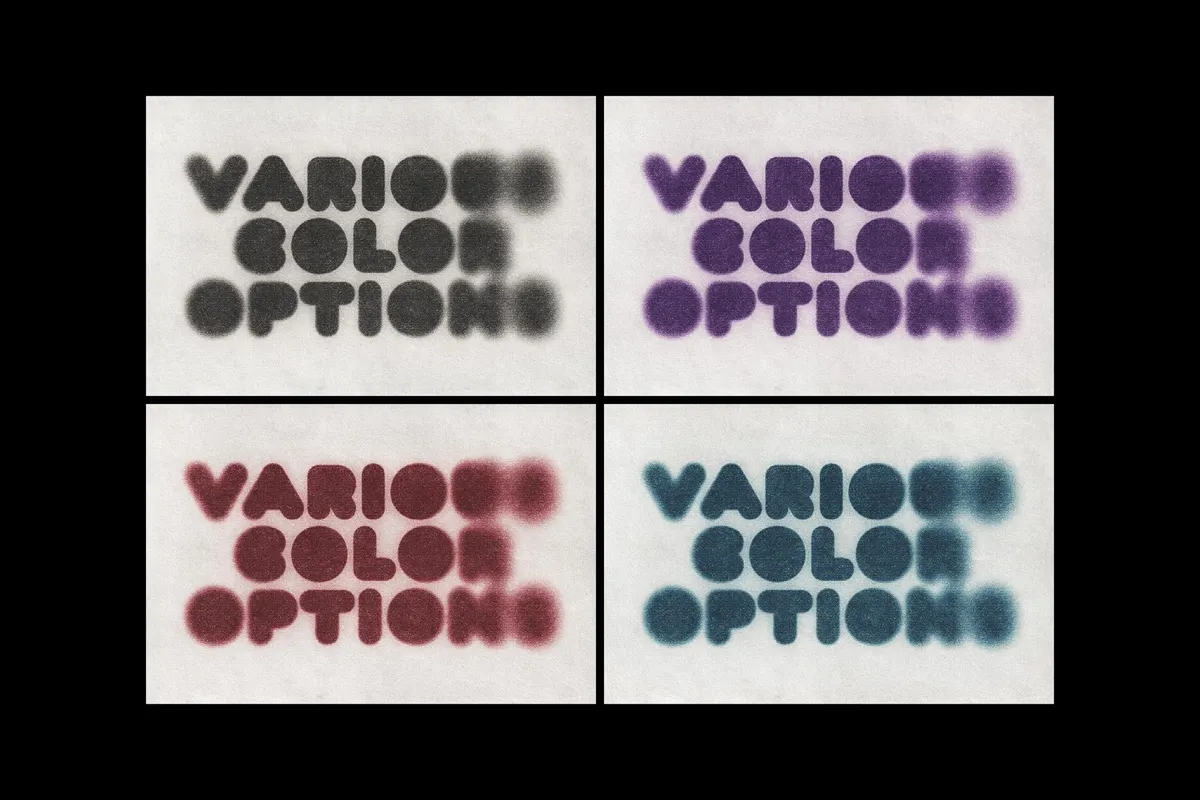 Blurry Print Text Effect
