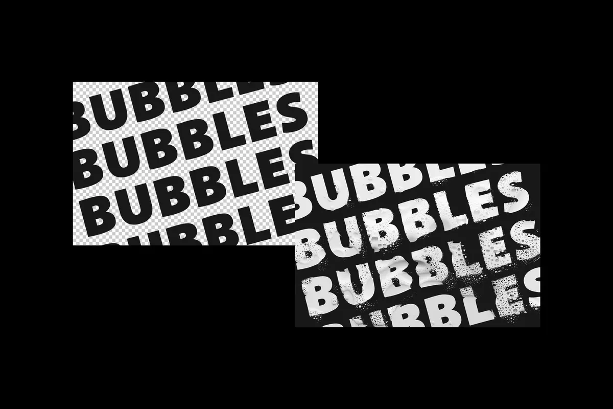 Distort Bubble Text Effect
