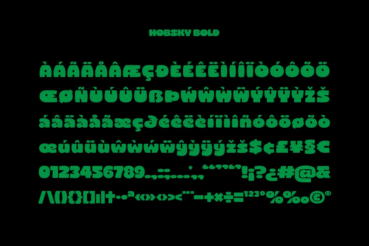 Hobsky - Bold Groovy Display Font