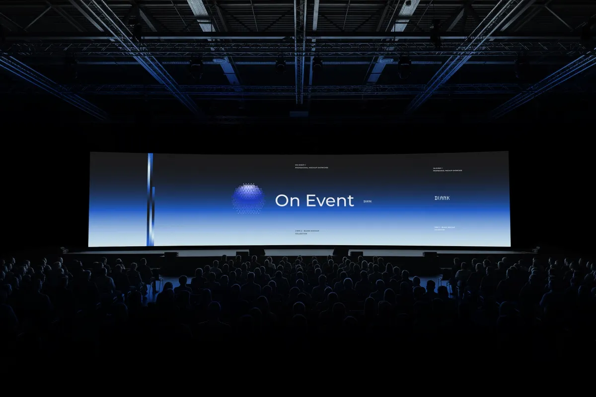 Panoramic Stage Screen Mockup
