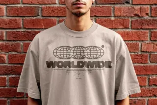 Brick Wall T-Shirt Mockup