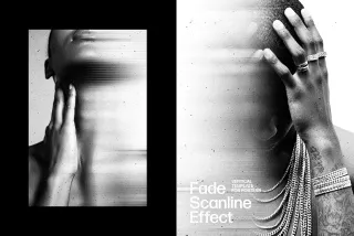 Fade Scanline Poster Photo Effect