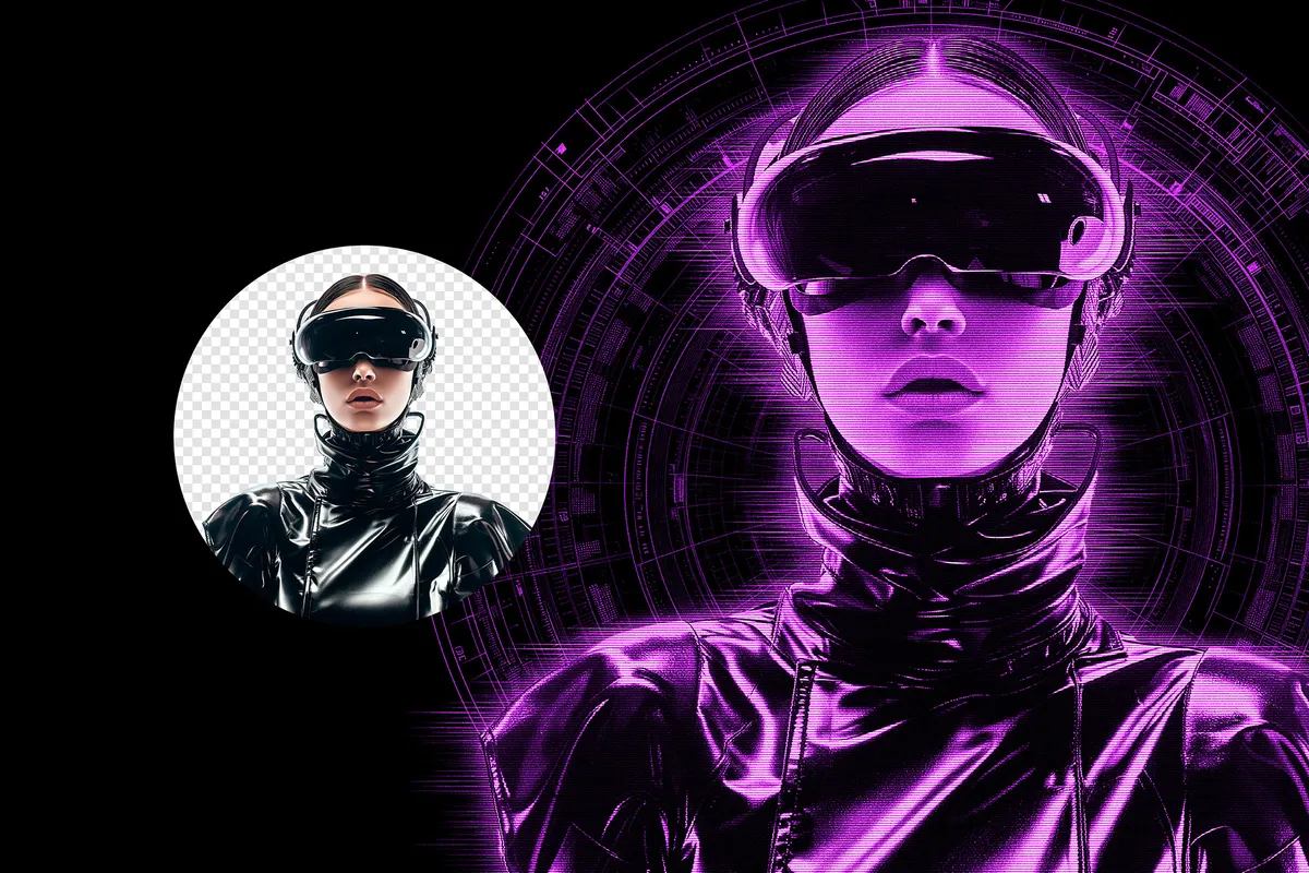 HUD Hologram Photo Effect