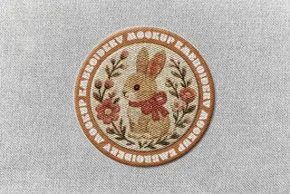 Vintage Embroidery Patch Mockup
