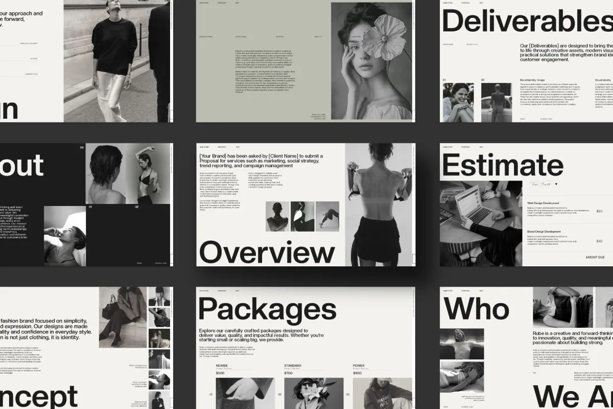 RUBE - Fashion Brand Proposal Template