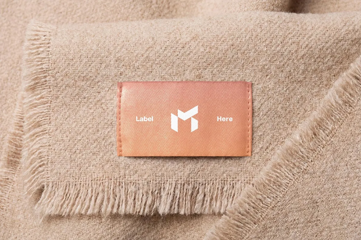 Wool Scarf Label Mockup