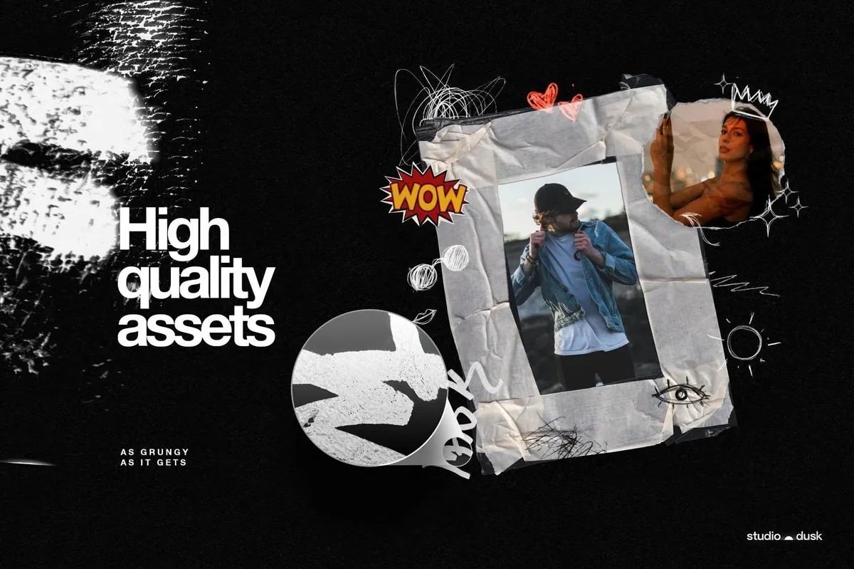 Gritty Kitty — Grunge Design Kit
