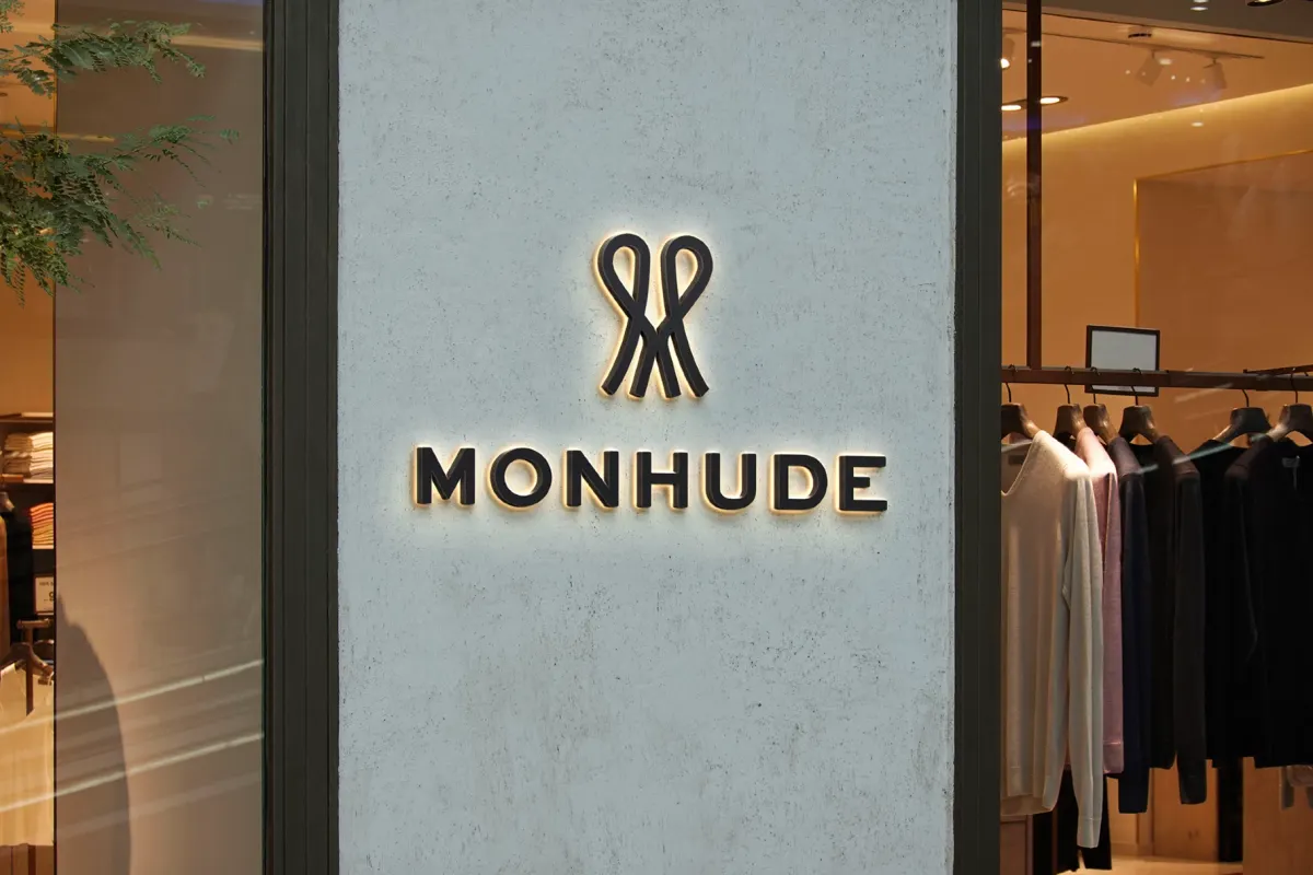 Vertical Facade Letter Sign Mockup