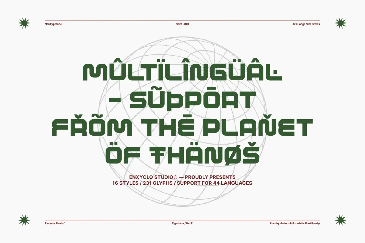 EMOTIQ – Futuristic Sans Serif Font Family