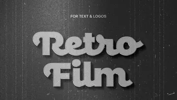 Retro Black & White Text & Logo Effect