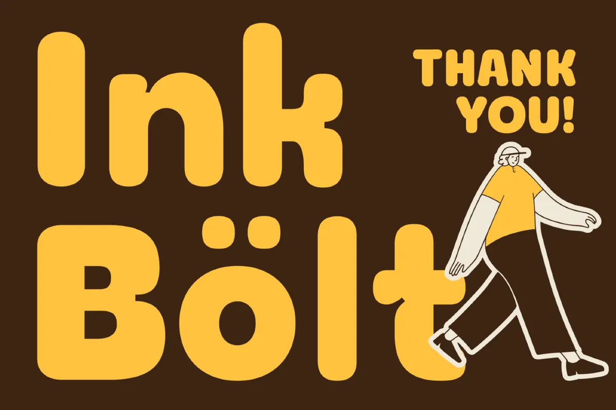 SFC Ink Bolt - Rounded Display Font