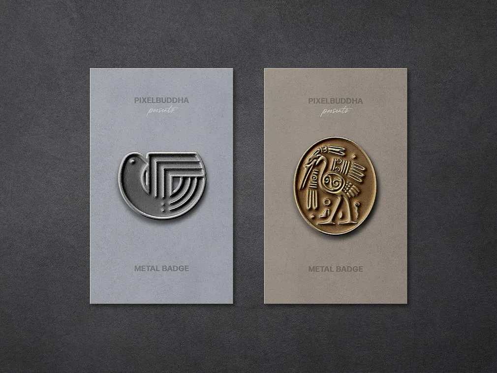 Metallic Pin Badges Scenes