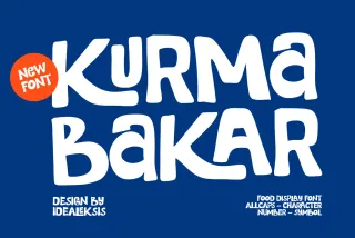 Kurma Bakar - Playful Rounded Display Font