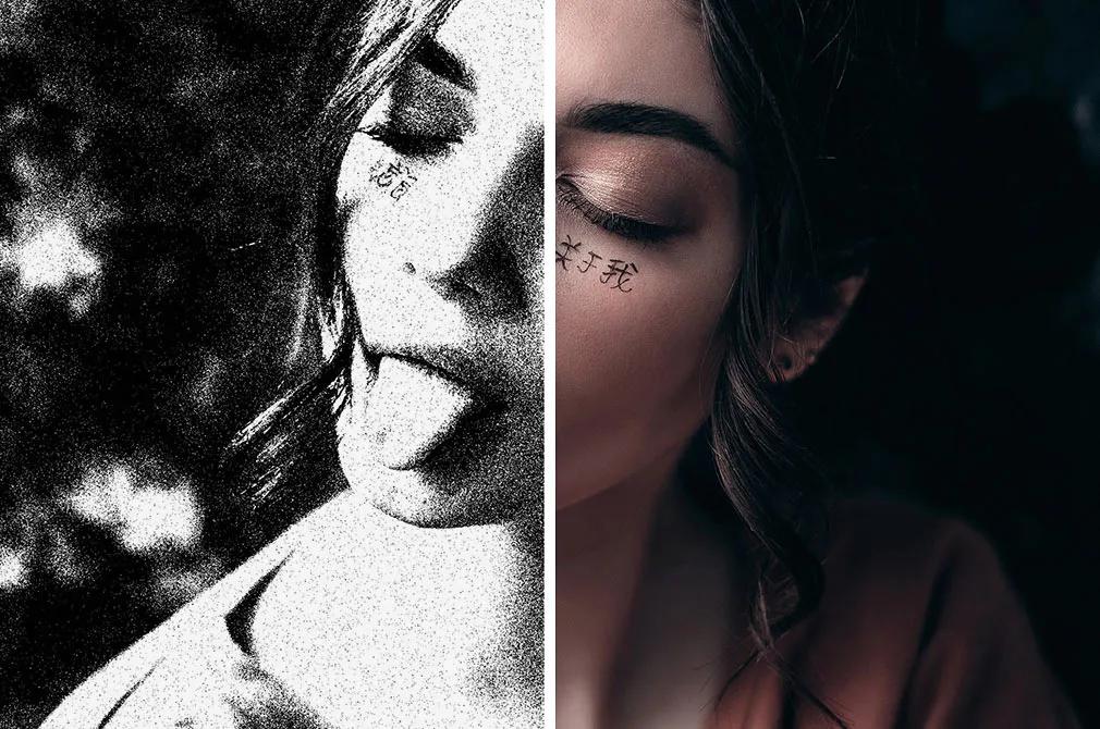 Risograph Grain Photo Effect