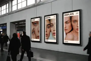 Station Digital Displays Mockup