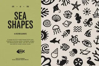 Sea Shapes — 54 Coastal Vector Elements