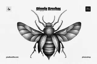 Stipple Photoshop Brushes