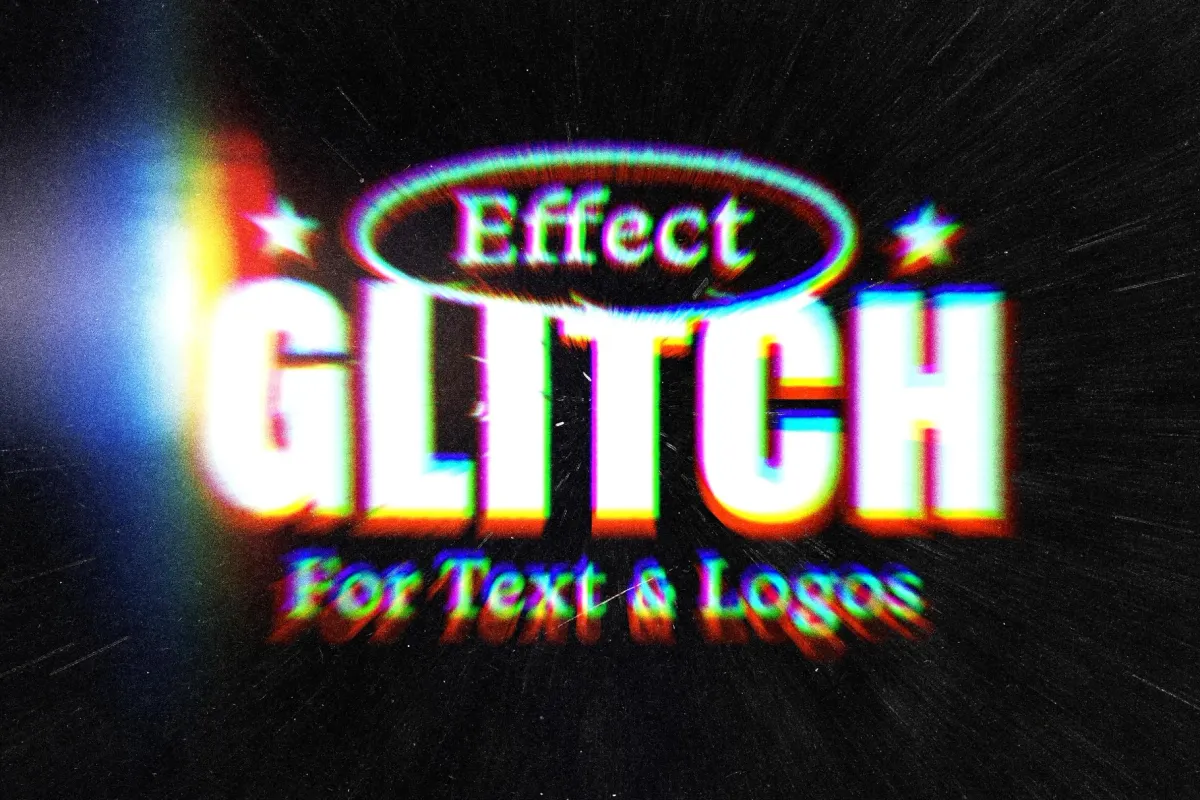 Glitch Distort Text Effect