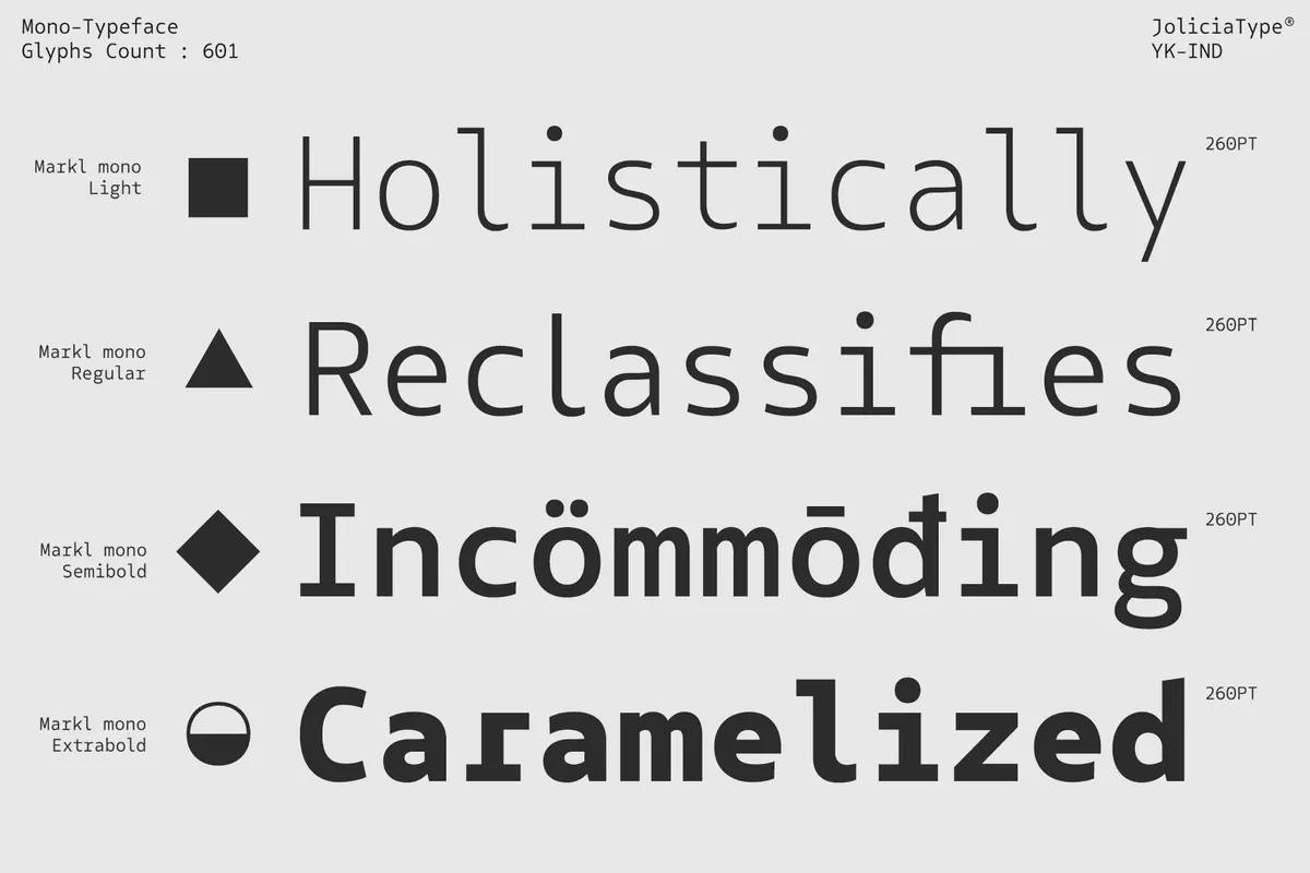 Markl Mono - Typewriter Style Sans Font
