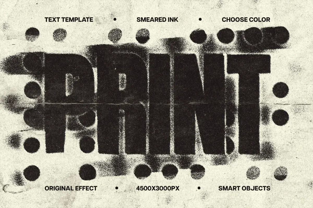 Smeared Color Ink Text Effect