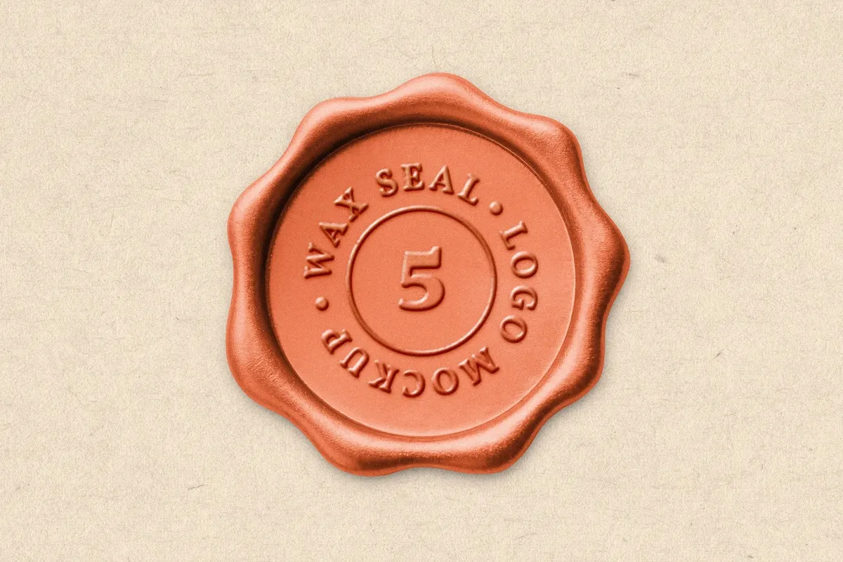 Wax Seal Logo Mockups