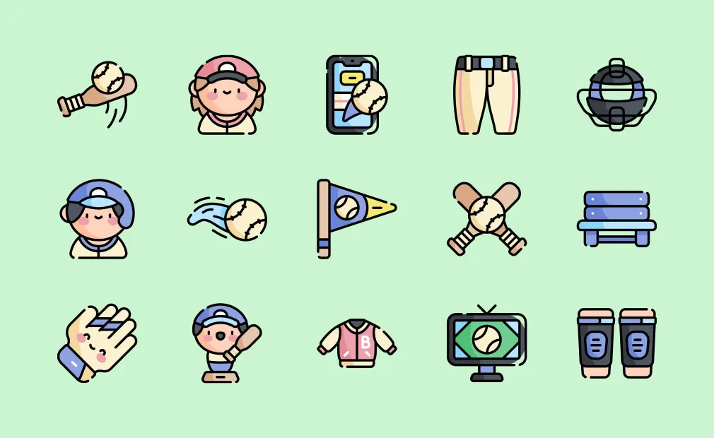 Baseball Vector Icons