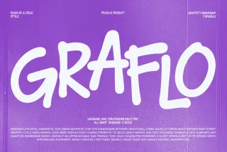 GRAFLO - Hand-Drawn Graffiti Font