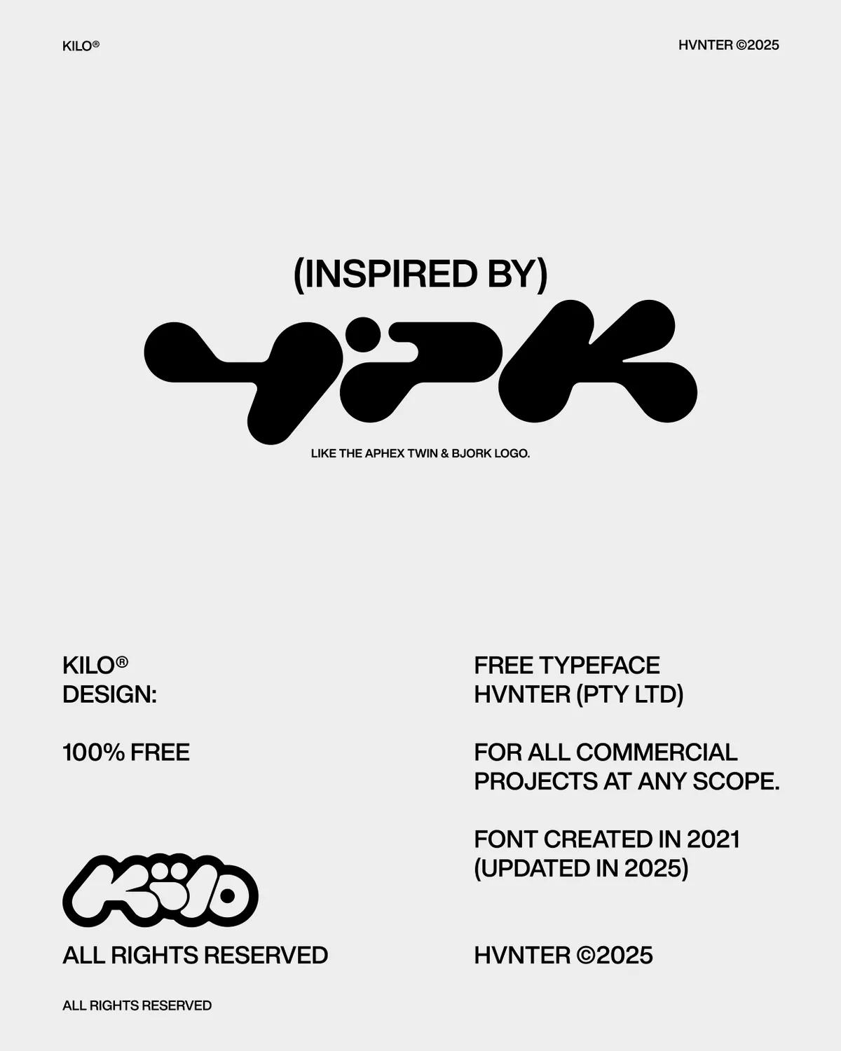 Kilo Typeface