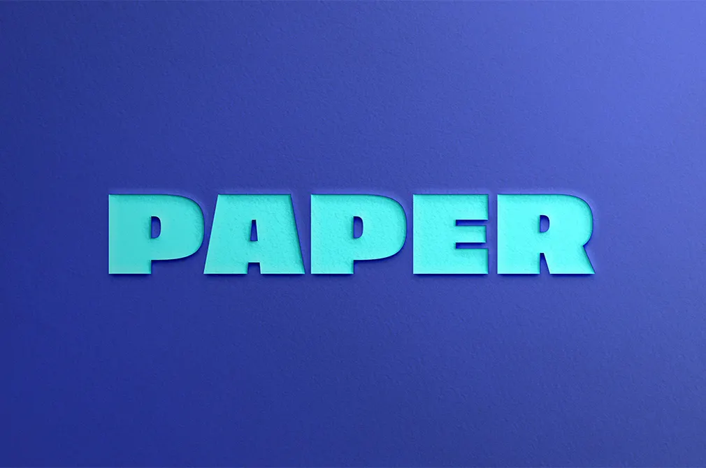 Super Paper Cut Out Text Effect