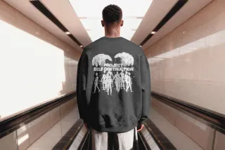 Oversize Sweatshirt Mockup Back View