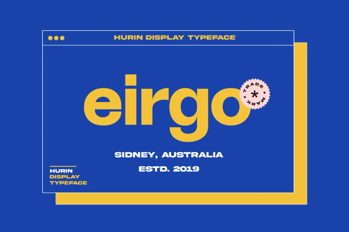 Hurin — Geometric Sans Serif Logo Font