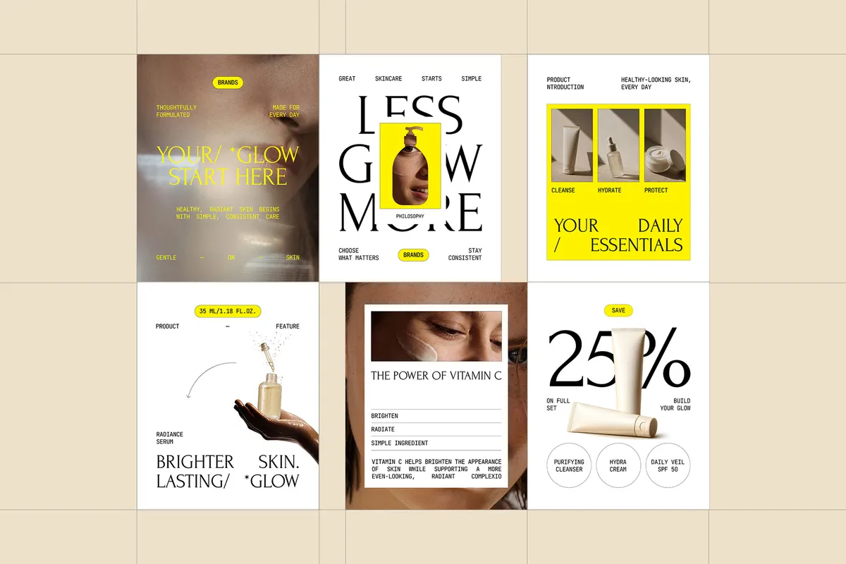 Skincare Instagram Template Pack Adobe Template - Luura