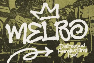 Melbo – Distressed Handwriting Font