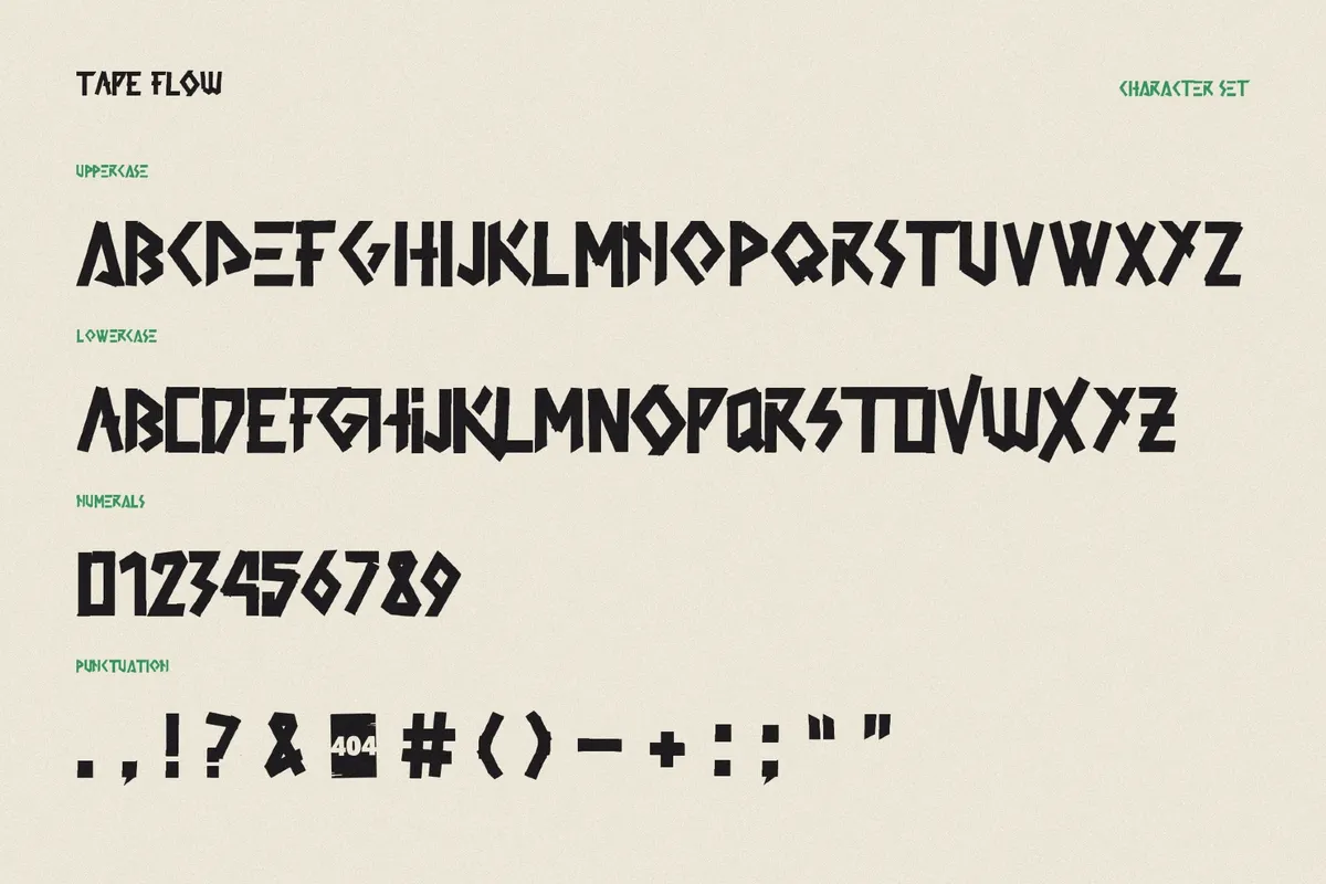 Tape Flow Punk Font