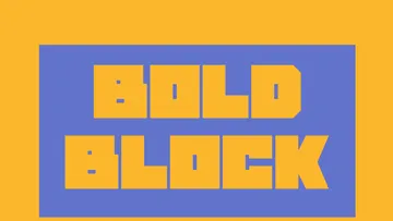 Bold Block Font