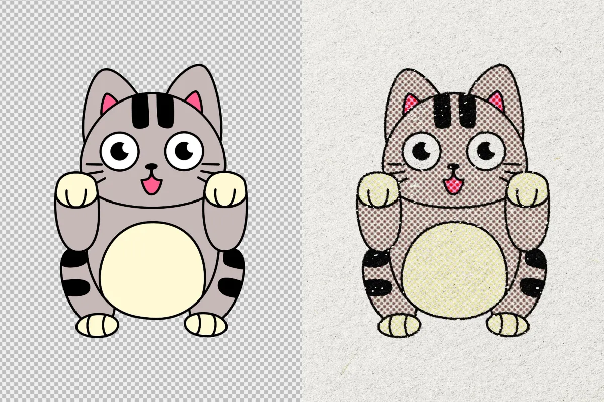 Halftone Stamp Effect