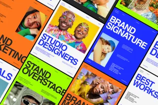 Colorful Brand Identity Social Media Bundle