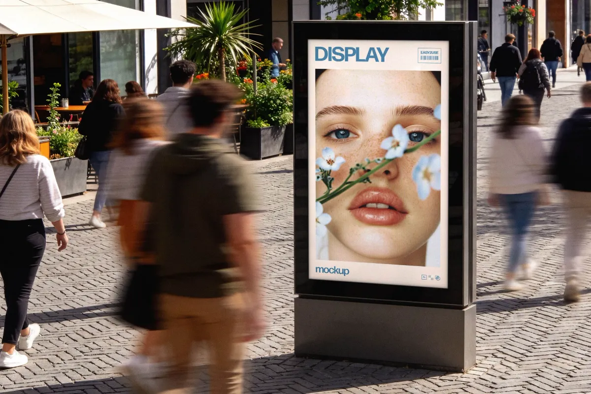 Outdoor Digital Kiosk Mockup