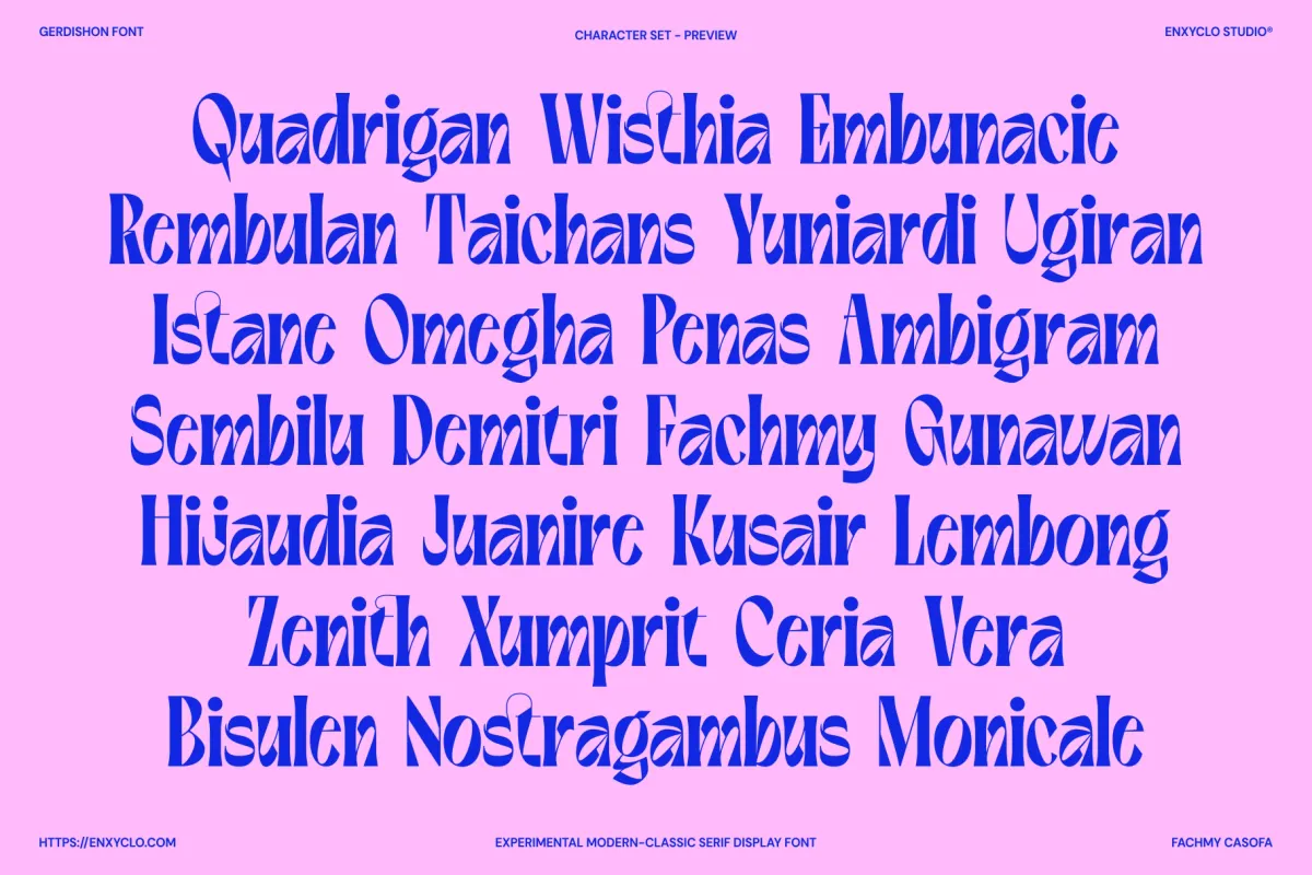 Gerdishon - Experimental Modern Serif Display Font