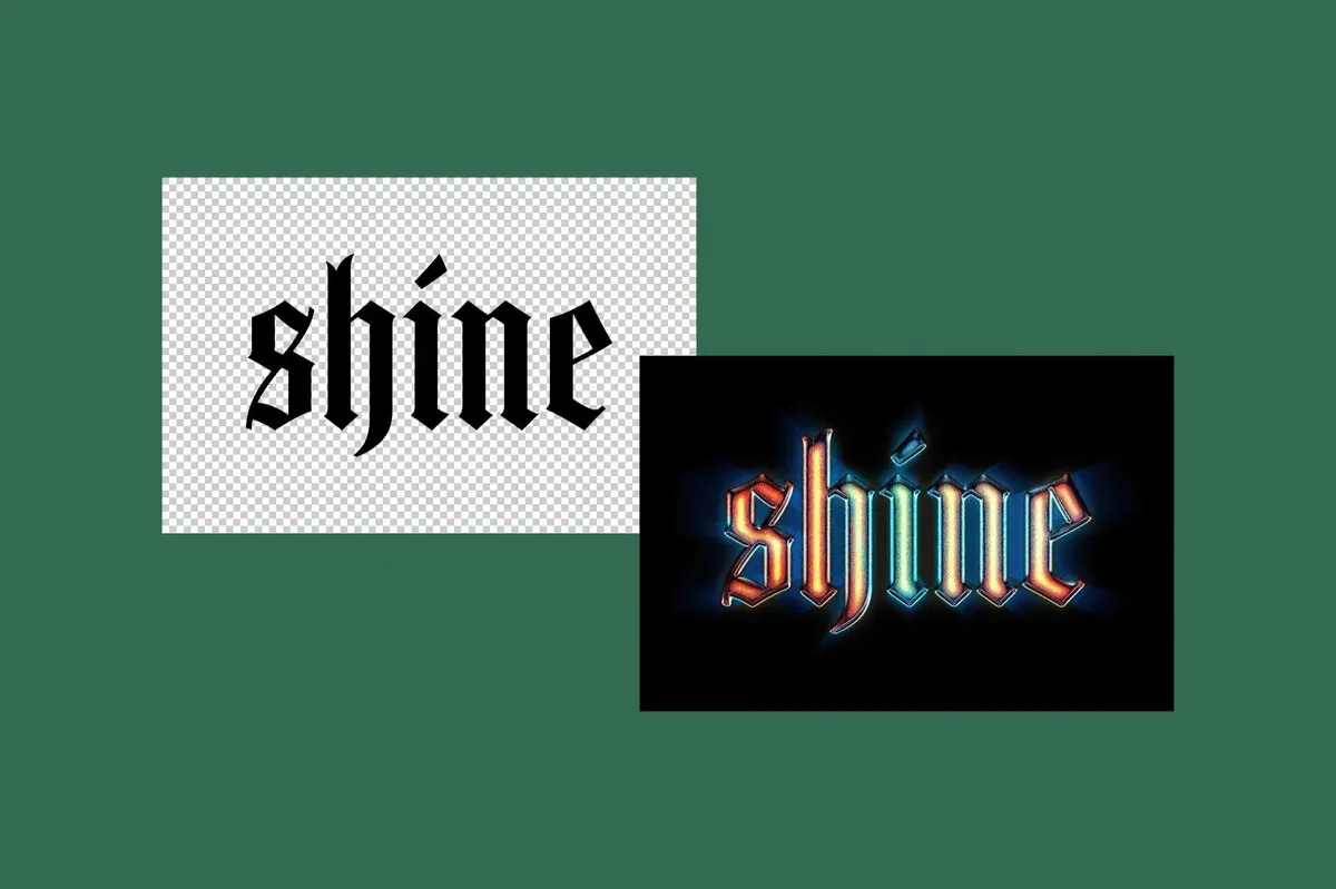 Dim Glow Chrome Text Effect