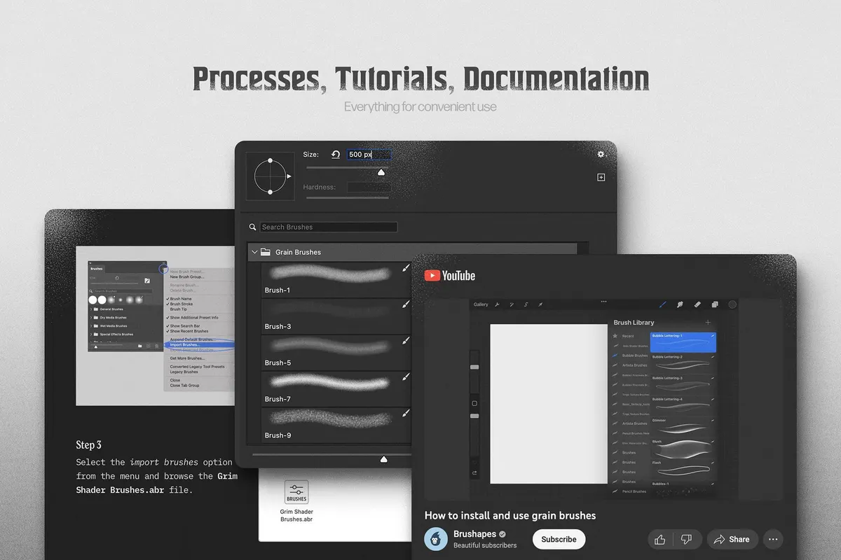 Grim Shader Procreate Brushes