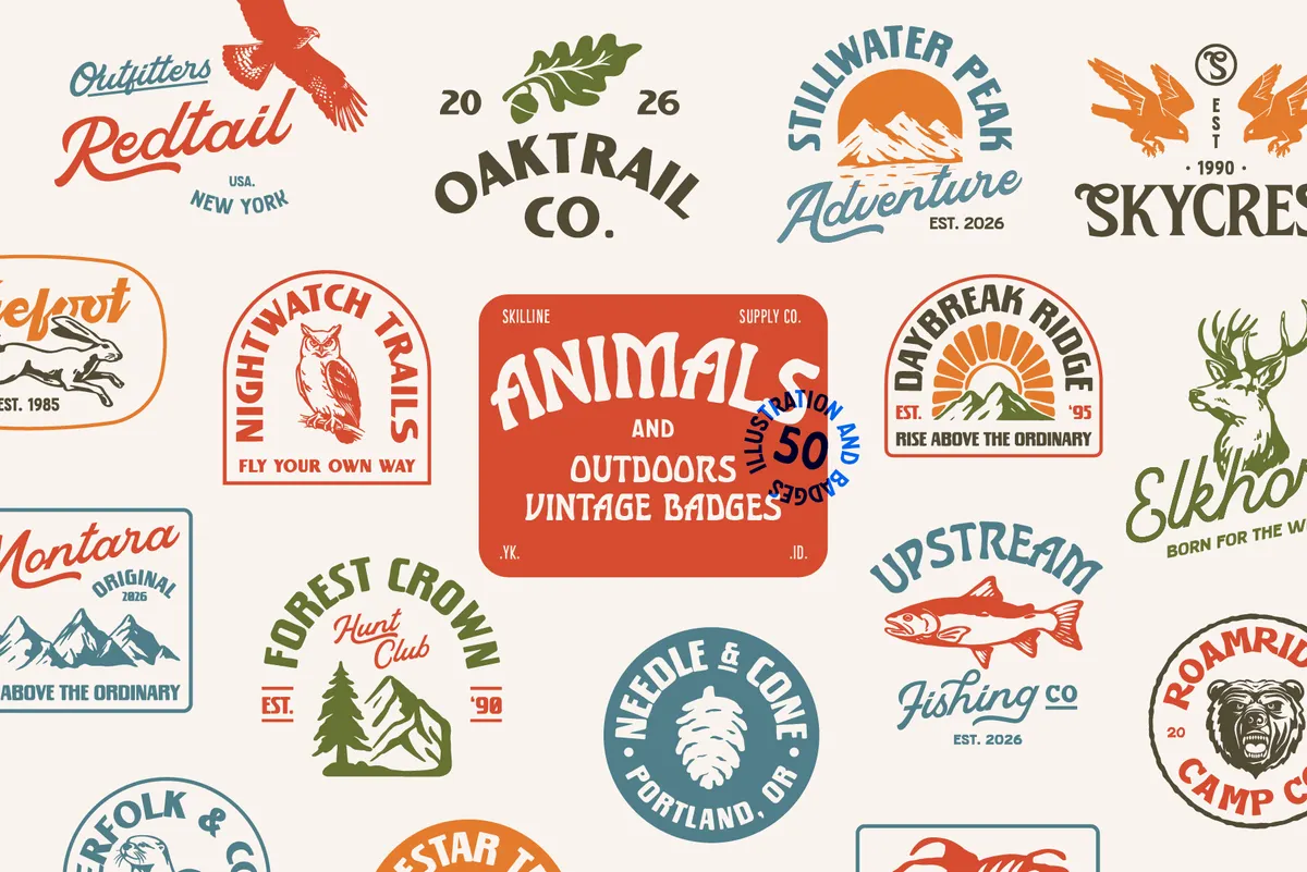 Animal and Outdoor Emblems Collection
