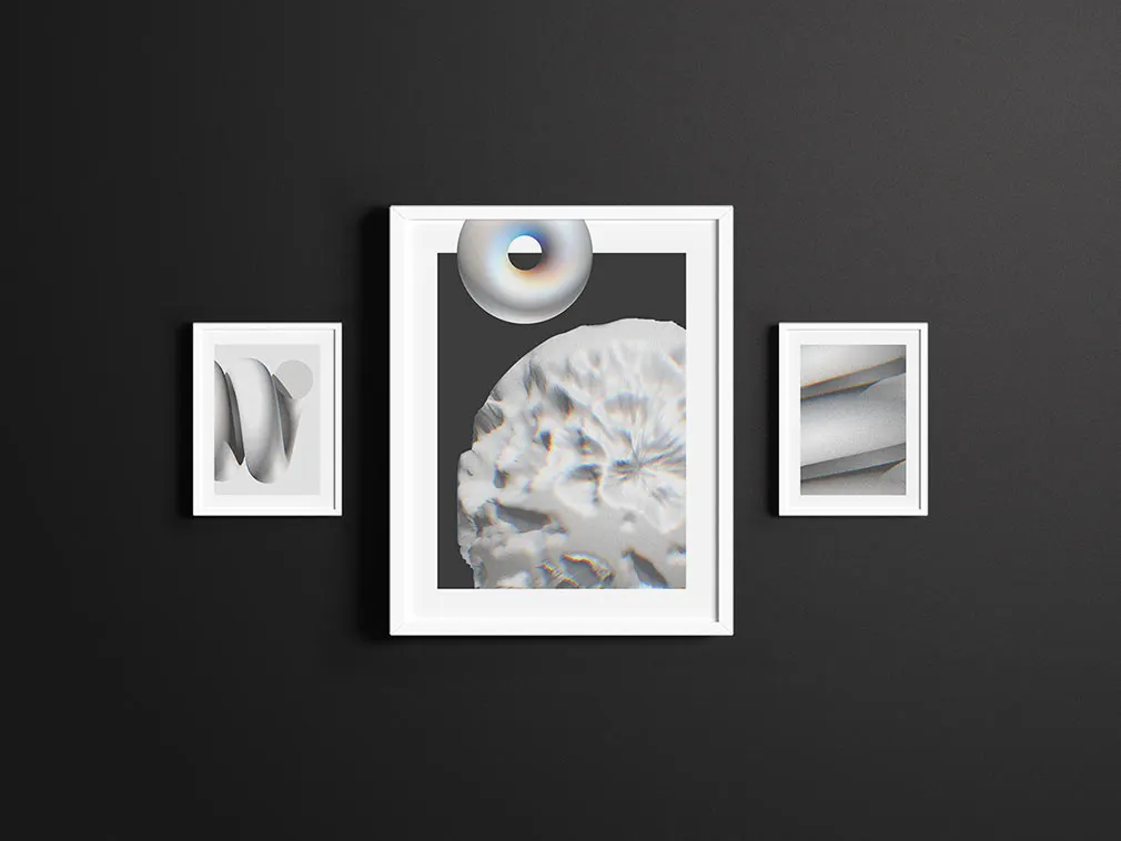 3D Shapes With Glitch Effect